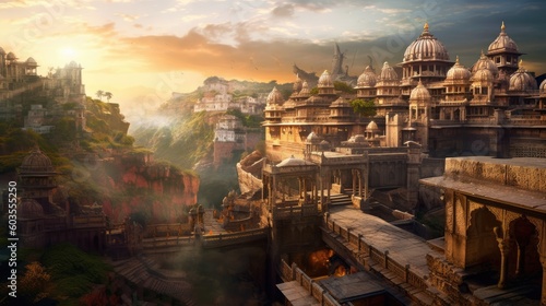 Ancient India civilization in the Indus Valley, Generative AI photo