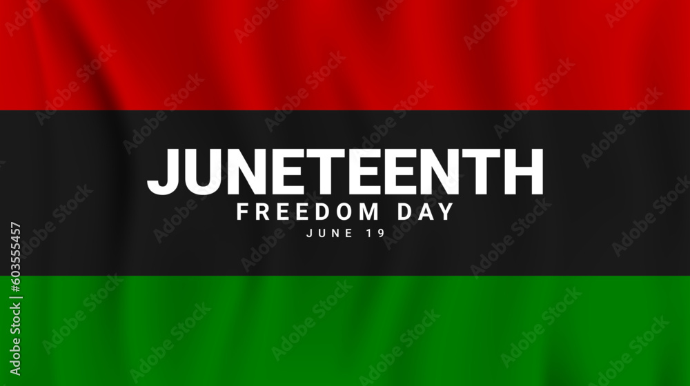 Juneteenth independence day. African-American annual holiday, June 19. Day of emancipation or freedom. Vector illustration