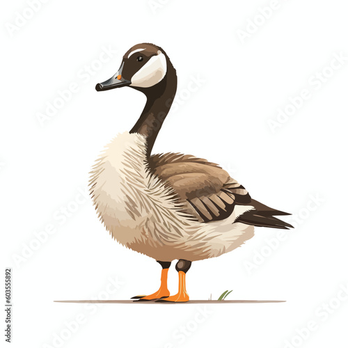 vector cute goose cartoon style