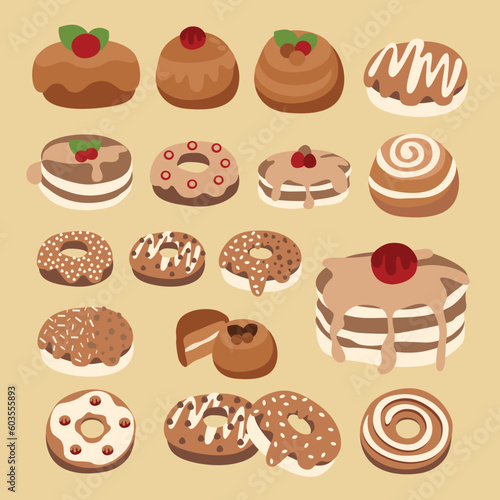 seamless pattern with cakes