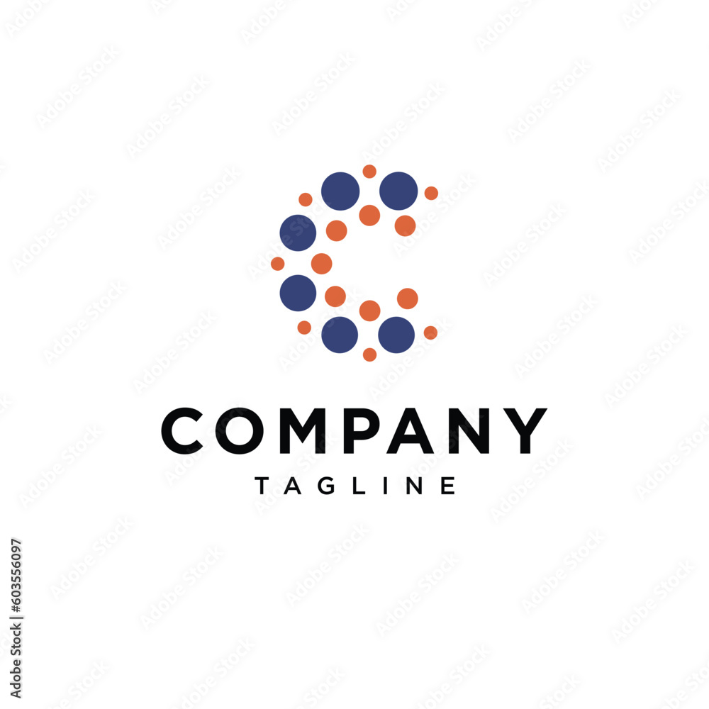 
Letter C cell logo icon vector template.eps