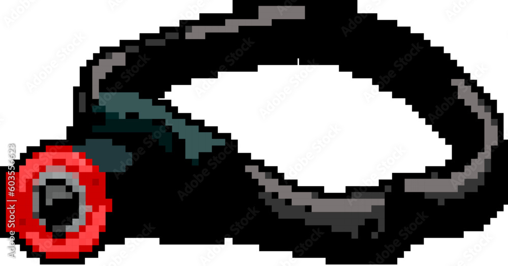 miner headlamp flashlight game pixel art retro vector. bit miner headlamp flashlight. old vintage illustration