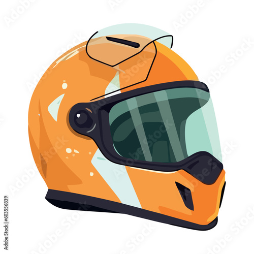 protective sports helmet icon isolated