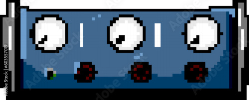 electonic headphone amp game pixel art retro vector. bit electonic headphone amp. old vintage illustration