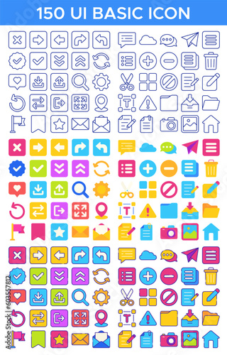 Set of Basic UI Icon Collection