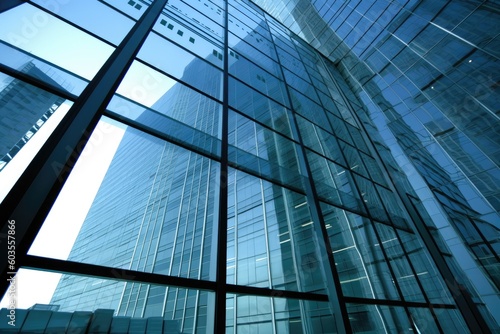 Skyscraper with a Modern Architecture Design and Glass Facade Generative AI