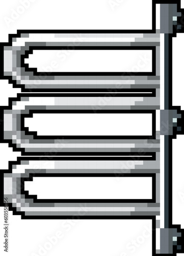chrome towel bathroom game pixel art retro vector. bit chrome towel bathroom. old vintage illustration