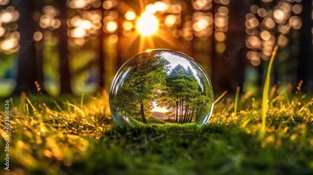 glass tree,AI-generated glass tree,AI-generated