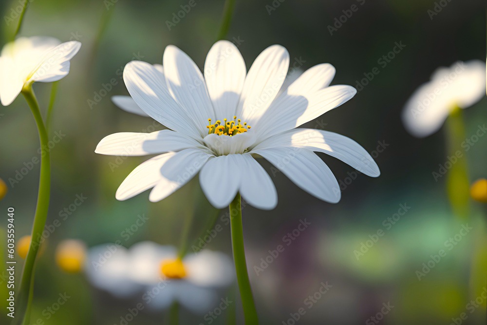 White flower in the garden White flower in the garden