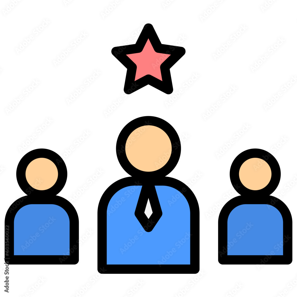 leadership filled outline style icon leadership filled outline style icon