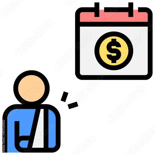 compensation filled outline style icon