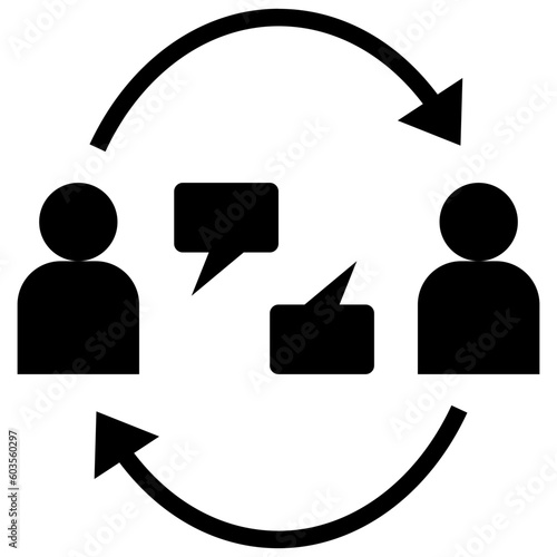 counseling glyph style icon
