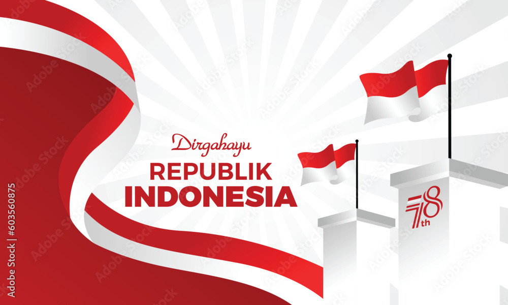 Obraz premium celebrate indonesia independence day 
