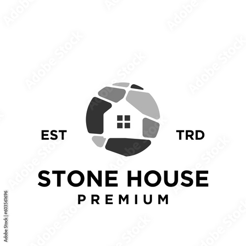 Stone House logo icon design illustration template