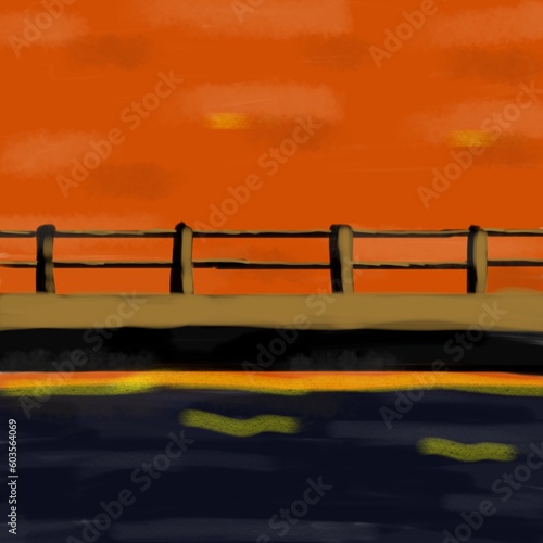 sunset background illustrasion. Colorful cloudy in the sky at sunset,Dramatic cloudscape,The large cloud formation with sunset effect.