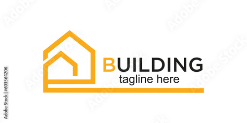 Construction logo design simple concept Premium Vector