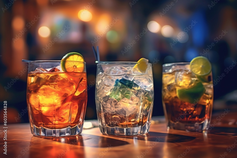 The glass of cocktail with AI generated. The glass of cocktail with AI generated.