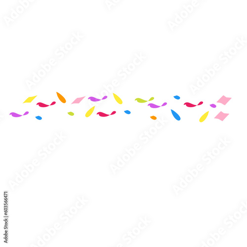 colorful confetti border elements