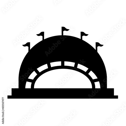Stadium Building Icons and Symbold Png Illustrator
