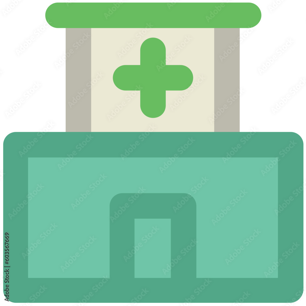 A health clinic bold line vector download A health clinic bold line vector download