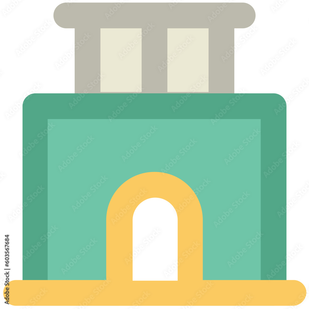 an icon of a hut bold line vector an icon of a hut bold line vector