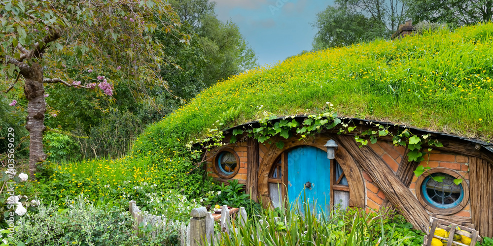 MATAMATA- NEW ZEALAND -NOVEMBER -2- 2022: Hobbiton - movie set created ...