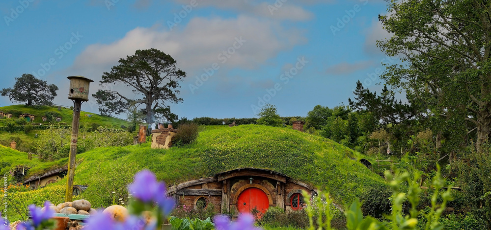 MATAMATA- NEW ZEALAND -NOVEMBER -2- 2022: Hobbiton - movie set created ...