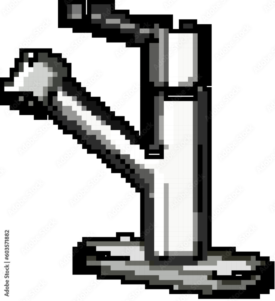 Fototapeta premium tap kitchen faucet game pixel art retro vector. bit tap kitchen faucet. old vintage illustration