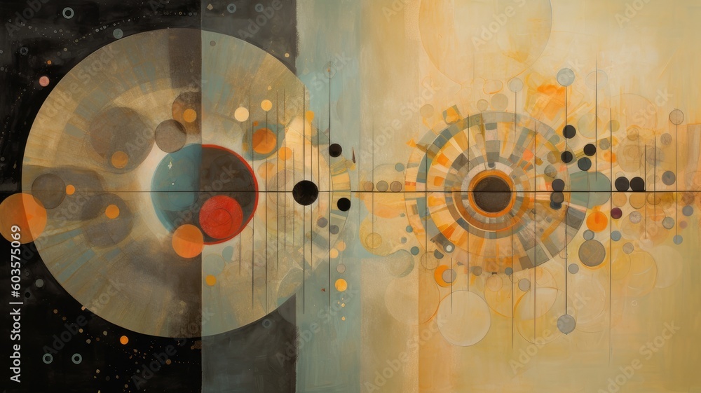 abstract Circle in Time circles in deep circle , Generative Ai abstract Circle in Time circles in deep circle , Generative Ai