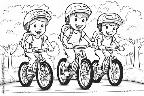 coloring illustration book for kids  photo