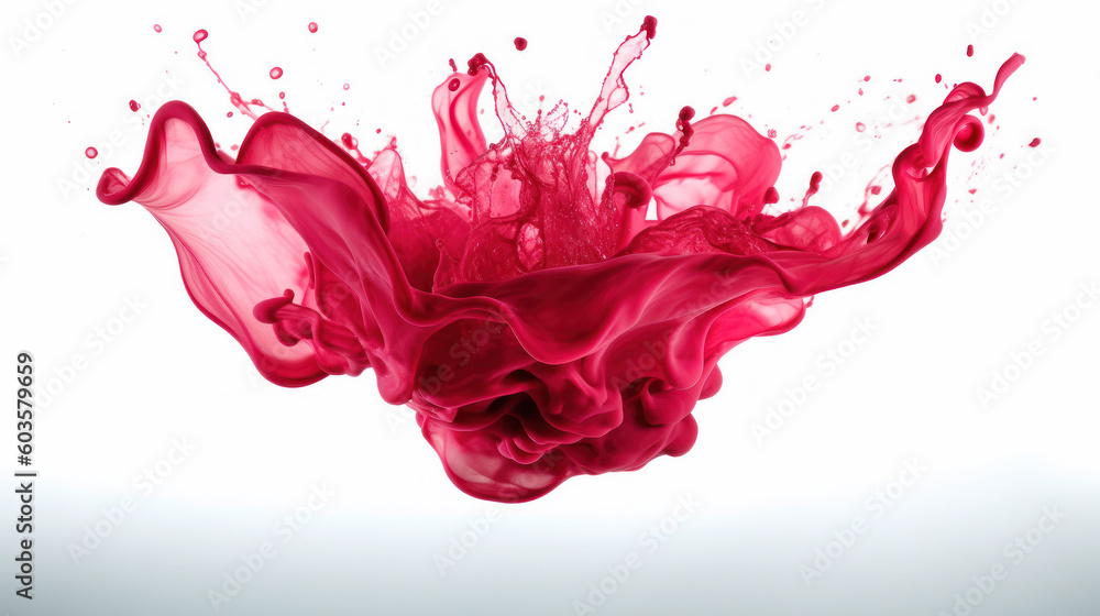 Fototapeta premium Ink Fusion: Dynamic Abstract Harmony in Red and Black. Generative AI 