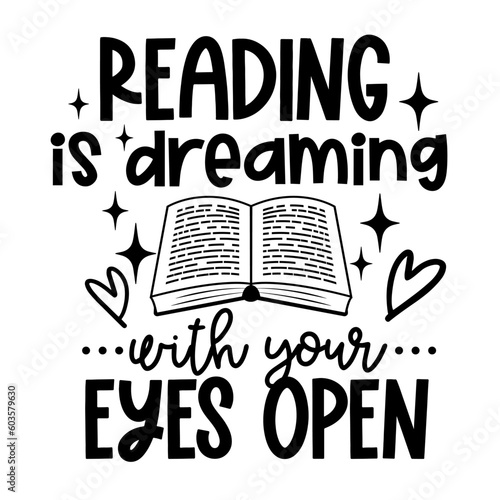 Reading Hand drawn motivation lettering phrase in modern calligraphy style. Inspiration slogan for print and poster design. Vector illustration