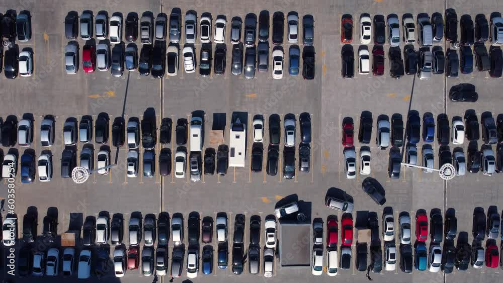 Car parking lot aerial Car parking lot aerial