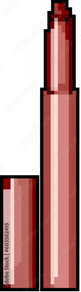 home lipstick makeup game pixel art retro vector. bit home lipstick makeup. old vintage illustration