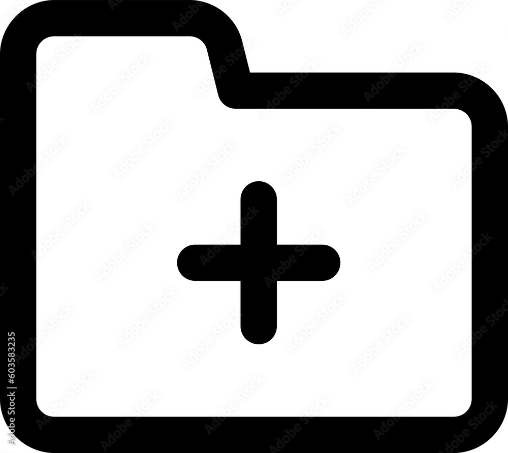 folder add simple icon illustration in line style and used for user interface, web, software and many more folder add simple icon illustration in line style and used for user interface, web, software and many more
