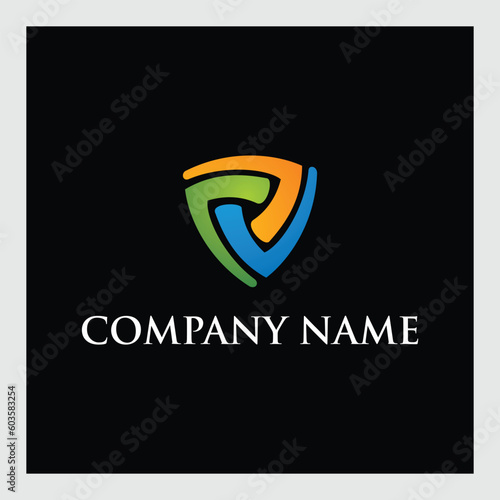 Free Download shield logo template ready to use, shield icon in three unique color combinations - GFXLoad
