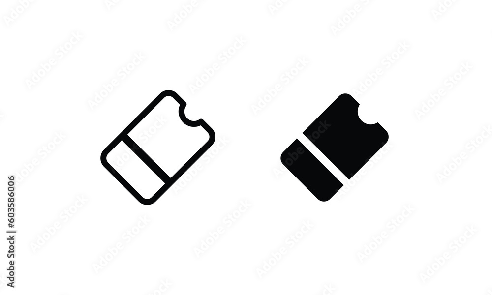 Ticket icon. Retro cinema, movie tickets icons button, vector, sign, symbol, logo, illustration, editable stroke and flat design style isolated on white linear pictogram Ticket icon. Retro cinema, movie tickets icons button, vector, sign, symbol, logo, illustration, editable stroke and flat design style isolated on white linear pictogram