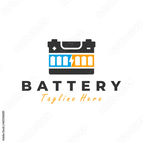 car battery vector illustration logo design