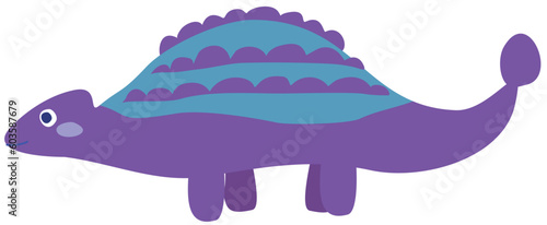 Cute Purple Ankylosaurus