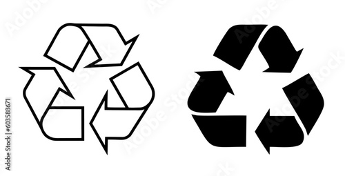Recycling symbol sign transparent png vector illustration photo