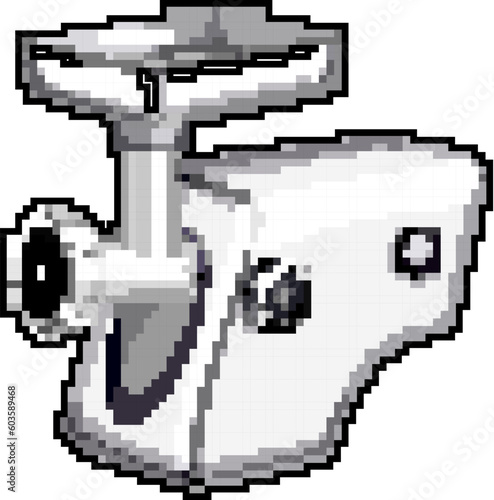 cooking meat grinder game pixel art retro vector. bit cooking meat grinder. old vintage illustration