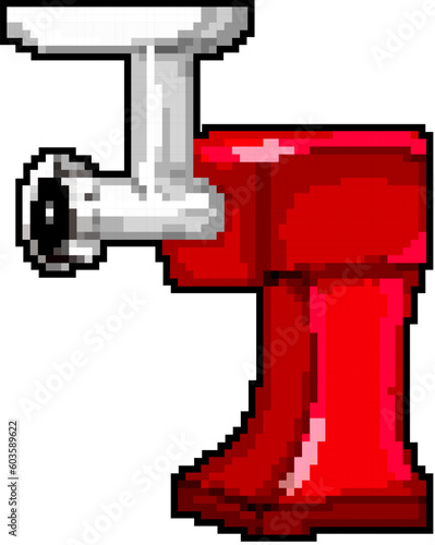 raw meat grinder game pixel art retro vector. bit raw meat grinder. old vintage illustration