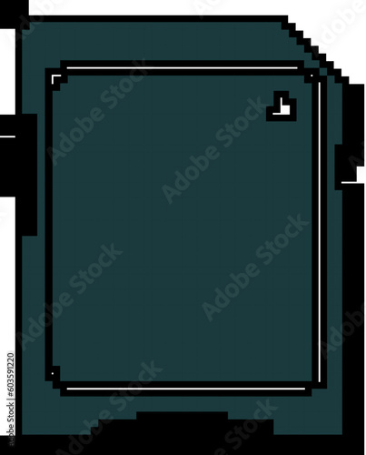 black memory card game pixel art retro vector. bit sim pictogram, web sd black memory card. old vintage illustration