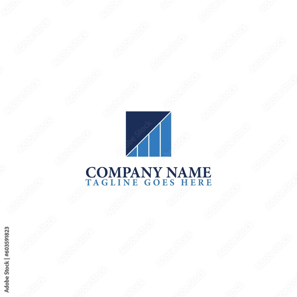 Financial Logo Design Template isolated on white background Financial Logo Design Template isolated on white background