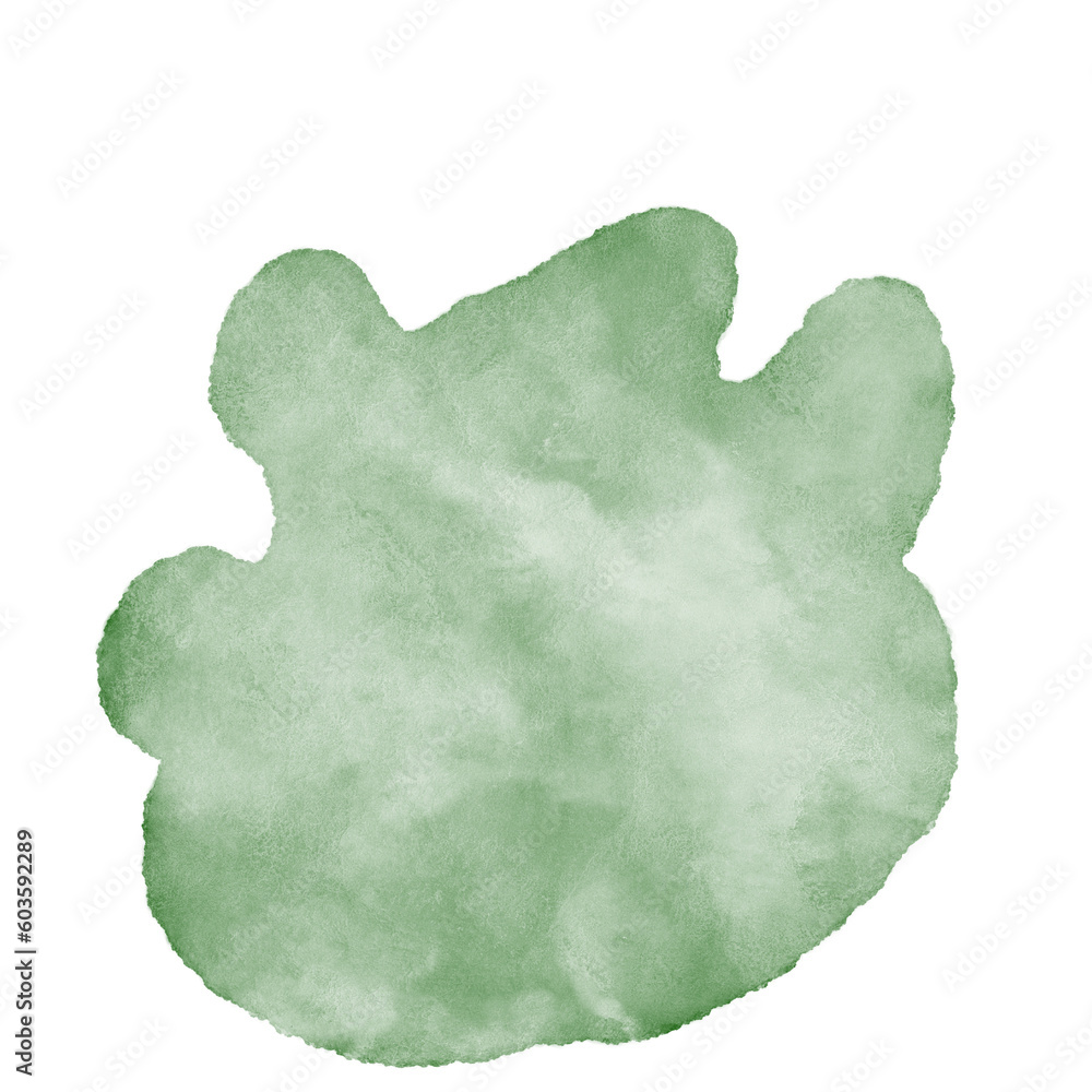 Green Watercolor Abstract Shapes Green Watercolor Abstract Shapes
