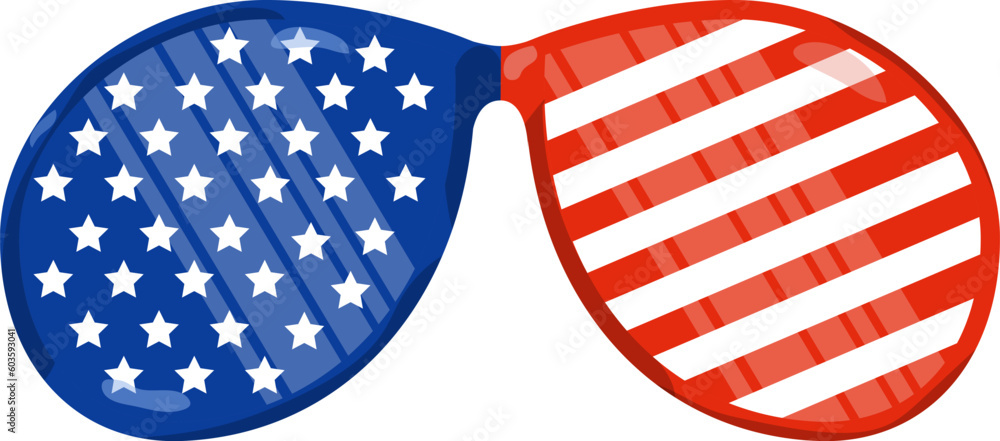 Obraz premium 4th of July, USA Independence Day. Vector holiday frame isolated on white background. Paper stars in USA flag colors. Material design for greeting card, flyer, banner, poster.