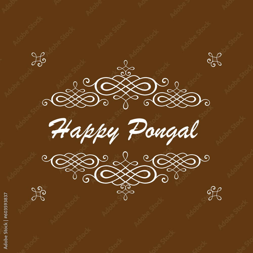Happy Pongal with rangoli Kolam Happy Pongal with rangoli Kolam