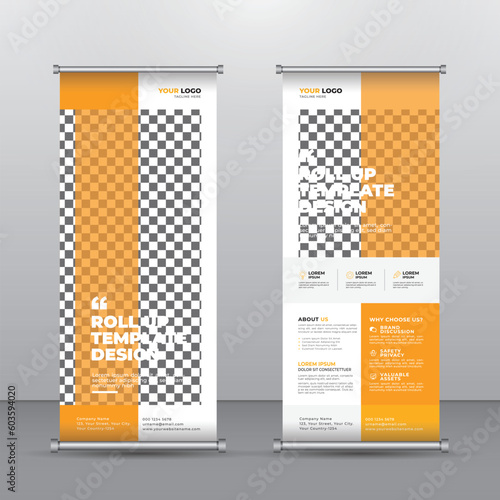 Eye-catchy and Professional Corporate Roll Up Banner Template. It’s suitable for any project purpose.