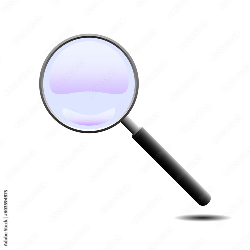 Magnifying glass icon isolated on white background, vector illustration. Magnifying glass icon isolated on white background, vector illustration.