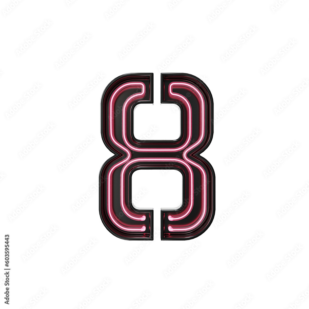 Futuristic Neon 3D Alphabet or PNG Letters Futuristic Neon 3D Alphabet or PNG Letters